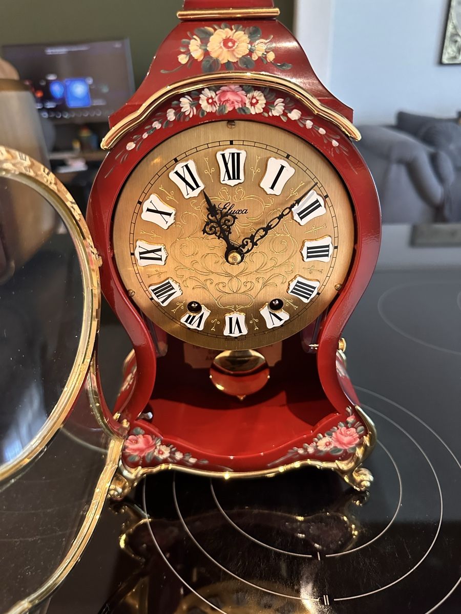 Orologi: Antike Pendule, handbemalt, Luxus Tischuhr Luzca – Usato da Lyss venduto da Swiss_1992