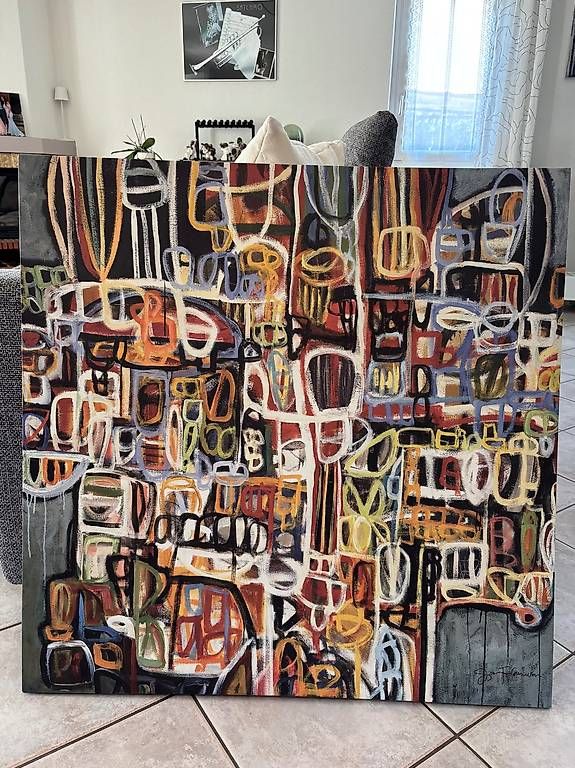 Dipinti: Tableau/Toile abstraite  – Usato da St-Barthélemy VD venduto da VivianF
