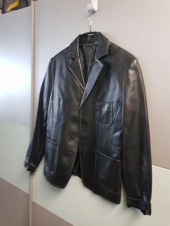 Damen Lederlook Polyester Jacke Biaggini schwarz Grösse 38