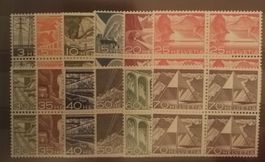 W) 297-308, Technik und Landschaft im 4-Block postfrisch
