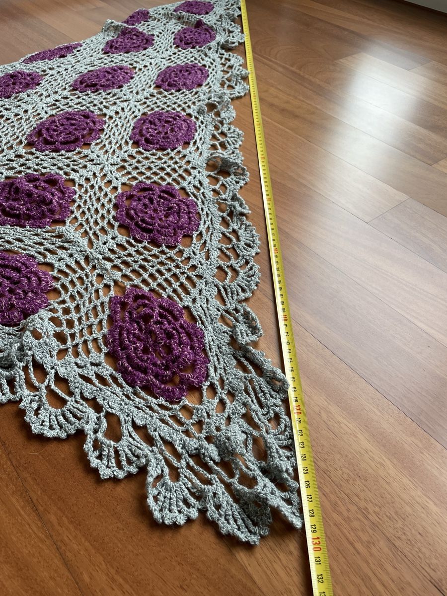 Foulard & Sciarpe: Exclusive handmade Crochet Shawl with Flower Design – Nuovo (secondo la descrizione) da Küsnacht ZH venduto da Zubli 5