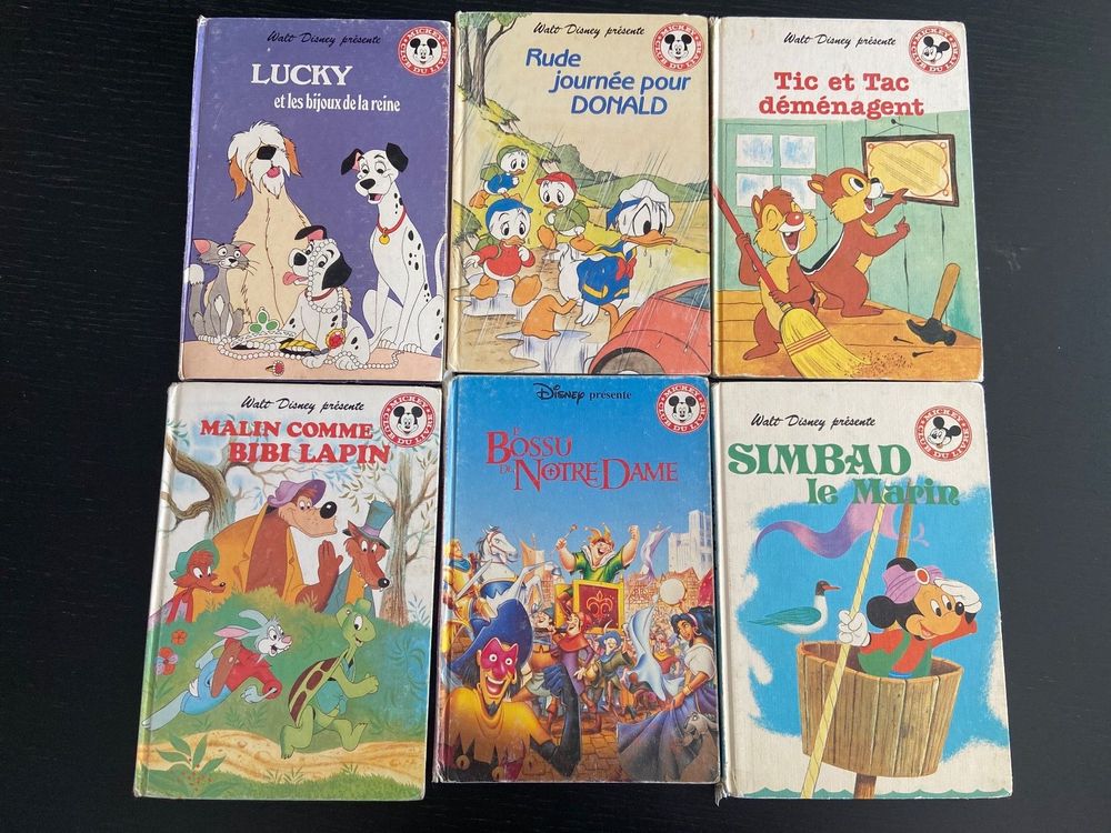 Lot de 4 Livres WALT DISNEY Mickey Club du Livre années 70