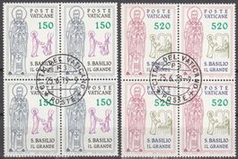 Vatikanstadt Mi 743 - 744 im 4er-Block mit ET