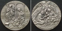 SCHWEIZ Weihnachtstaler WEIHNACHTEN 1984 Silber stgl