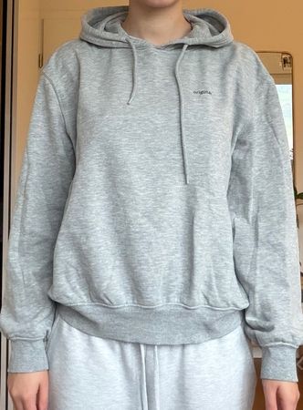 Kapuzenpullover grau Original Schriftzug
