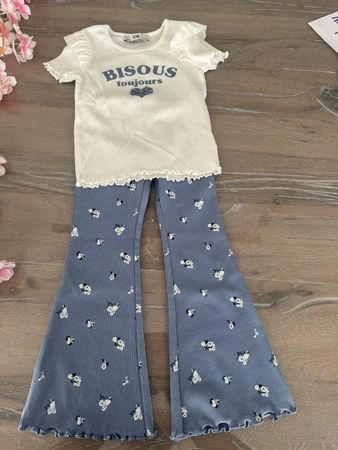 NEU Mädchen Set C&A T-Shirt und Hose geblümt Grösse 98cm
