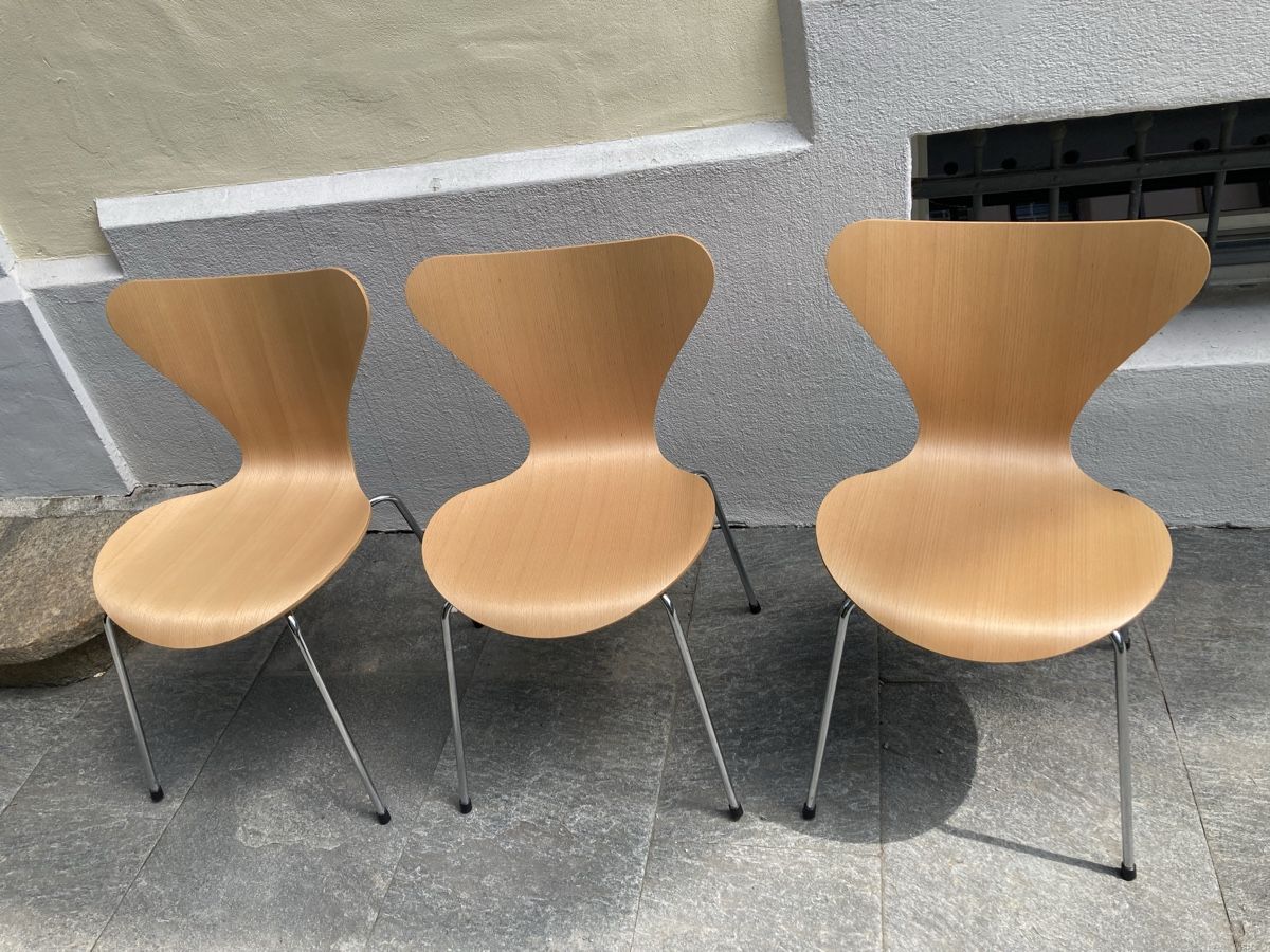 Fritz Hansen Sedie: Fritz Hansen 3 Chairs by Arne Jacobsen – Usato da Zürich venduto da Maki333 1