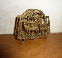 Antiker Jerusalem Messing Brief oder Serviettenhalter