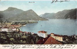 Gruss aus Lugano mit Monte Bré 1903 - uralte Postkarte