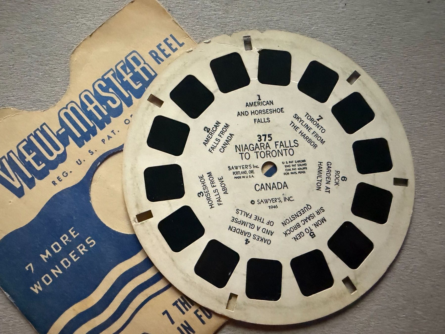 View-master Giocattoli: View-Master 3D: Nr. 375 NIAGARA FALLS TO TORONTO CANADA – Usato da Tegerfelden venduto da siebenmacky 2