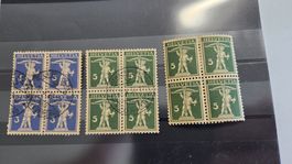 1933 Tellknabe 4er Blocks 182z und 183z KW 380