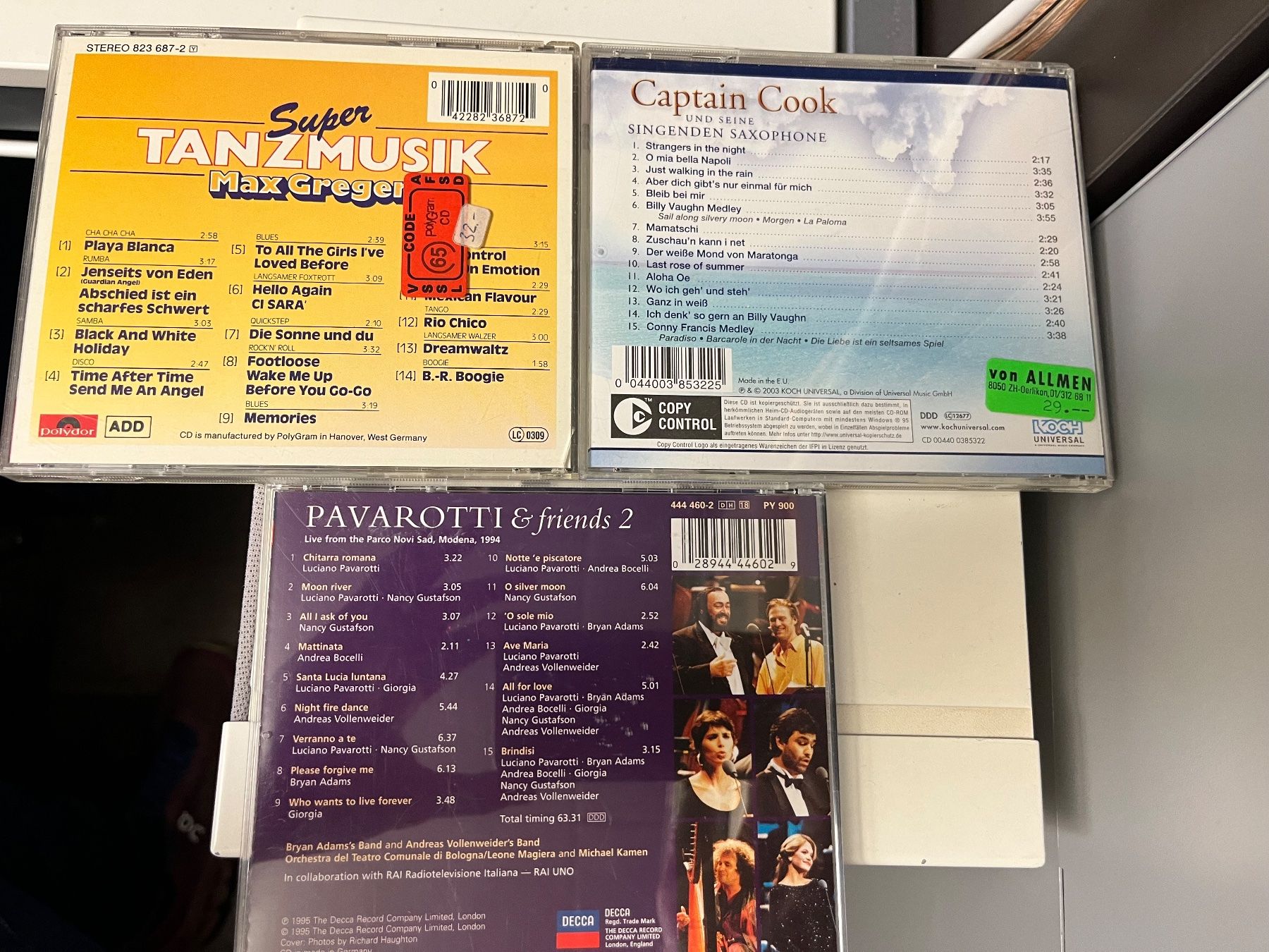 CD: Pavarotti + Captain Cook + Max Greger - HA11G – Usato da Küsnacht ZH venduto da swisssales.net 1