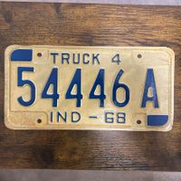 🇺🇸 1968 Vintage U.S. Autoschild - Indiana 54446 A