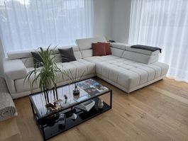 Eck Sofa Stoff Creme Weiss - Neuwertig - Keine Gebrauchsspur