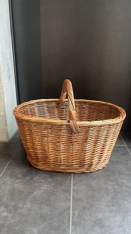Panier de Transport en Osier Vintage 50 cm Chat/Petit Chien Canton