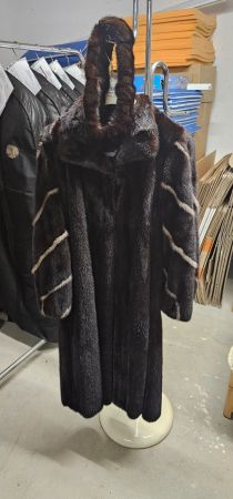 Nerzmantel Peter Gaye Furs lang dunkelbraun Grösse M