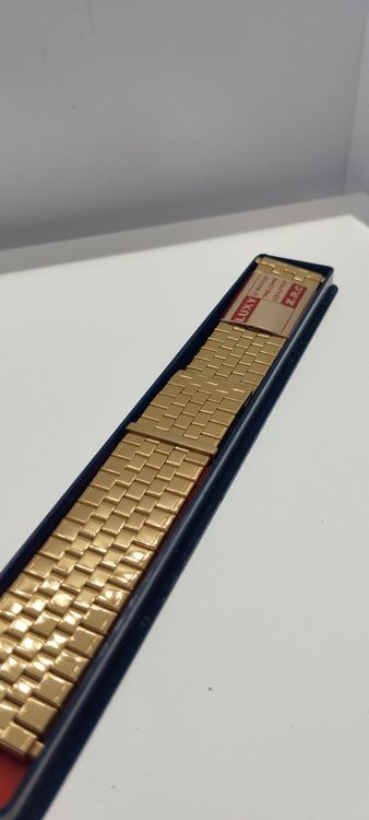 Bracelet De Montre Vintage - Largeur 18 Mm, Métal Doré, Sans Marque, Neuf Sans étiquette