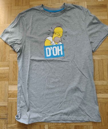 T-Shirt Homer The Simpsons "D'OH" gris taille L