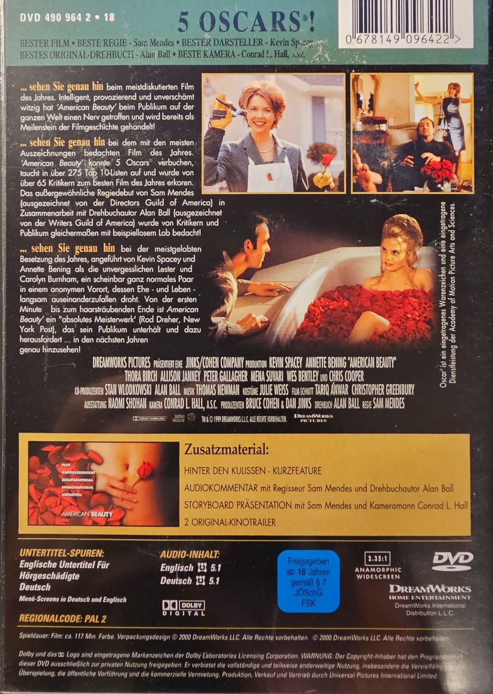 Tutti i DVDs: American Beauty – Usato da Wahlen b. Laufen venduto da Cg10 1