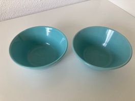 Joli lot de 2 bols Keramos turquoise, parfait été!