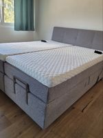 Boxspringbett elektrisch verstellbar 2x90x215cm grau