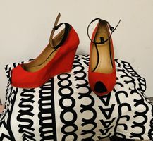 Chaussures compensées rouges Zara Collection taille 38,