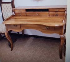 Antica Scrivania in legno di noce , Stile Barocco