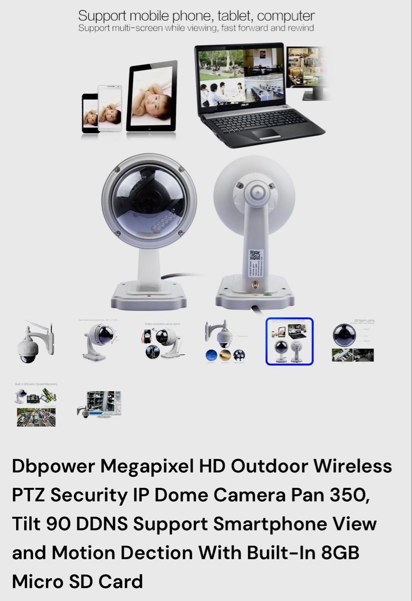 Sistemi d'allarme: Outdoor Wireless PTZ Security IP Camera - 8GB SD Card Ab.1 – Nuovo e nell'imballaggio originale da Zürich venduto da Cheb60 9