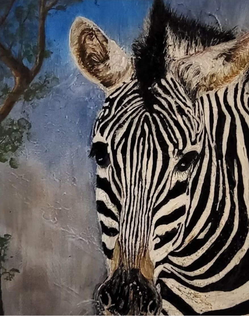 Poster & Bilder: Encaustic Bild, Zebra – Neu (gemäss Beschreibung) aus Meggen von car_rxl6 1