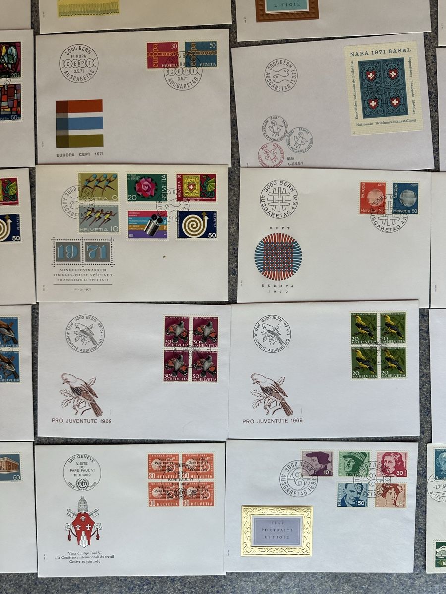 Tutti i francobolli: Schweiz - 48x FDC und Sonderbriefe  – Usato da Schmitten / FR venduto da Samsara169 5