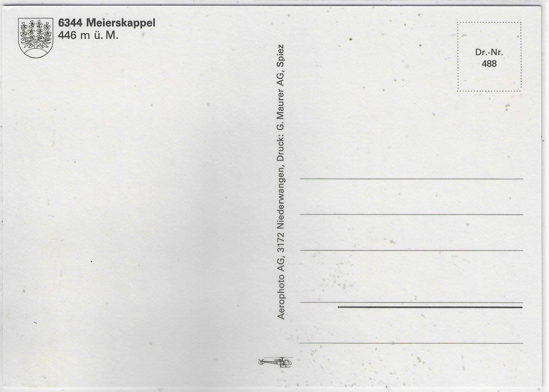 Cartoline postali: Flugaufnahme Meierskappel – Usato da Ettingen venduto da Kartenplanet 1