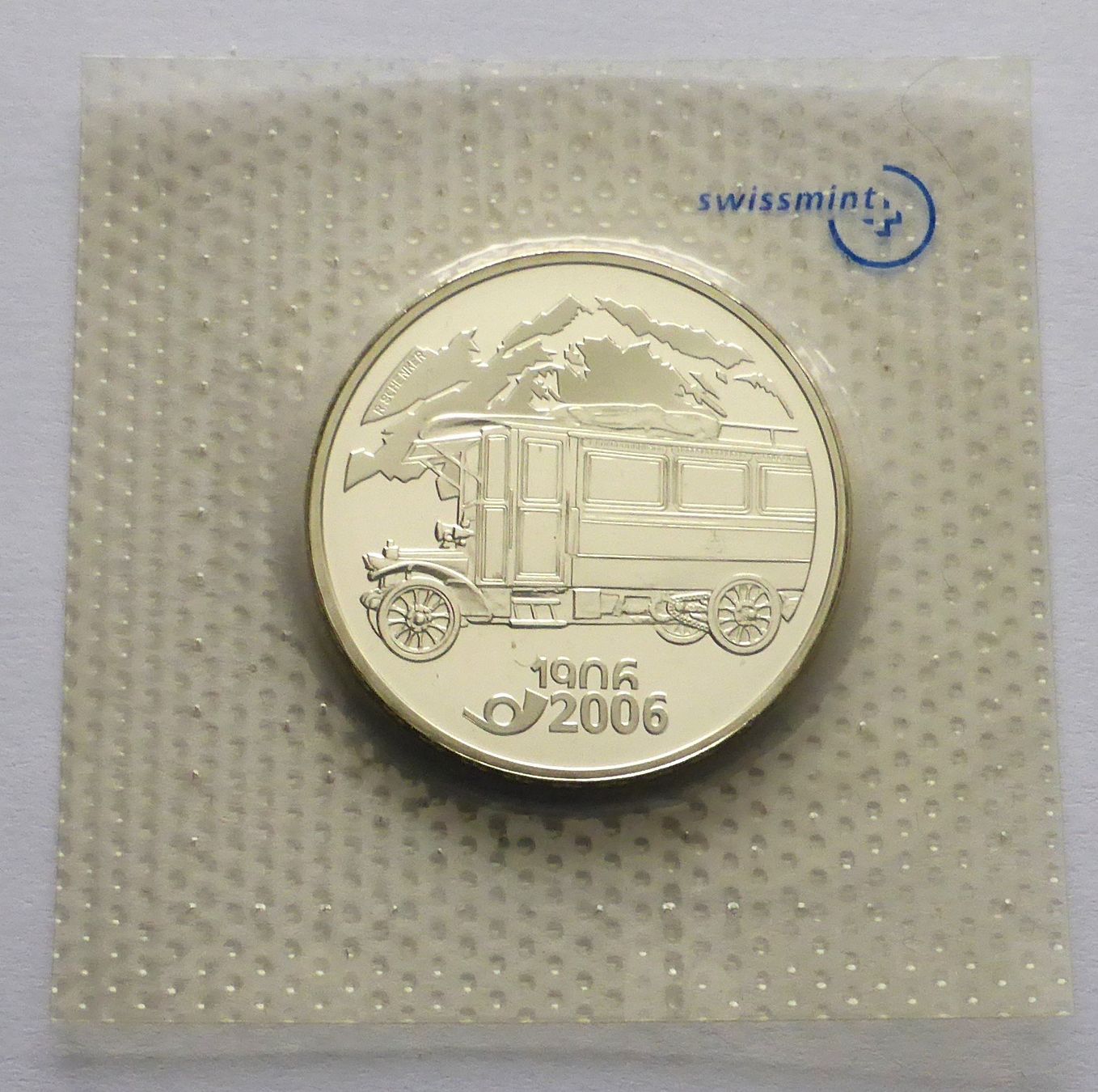 Tutti le monete: 20Fr. 2006 - 100 Jahre Postauto – Nuovo e nell'imballaggio originale da Buochs venduto da ema-coins
