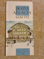 vintage Prospekt hôtel Allalin Saas Fee, 1960/70 Jahren. Top