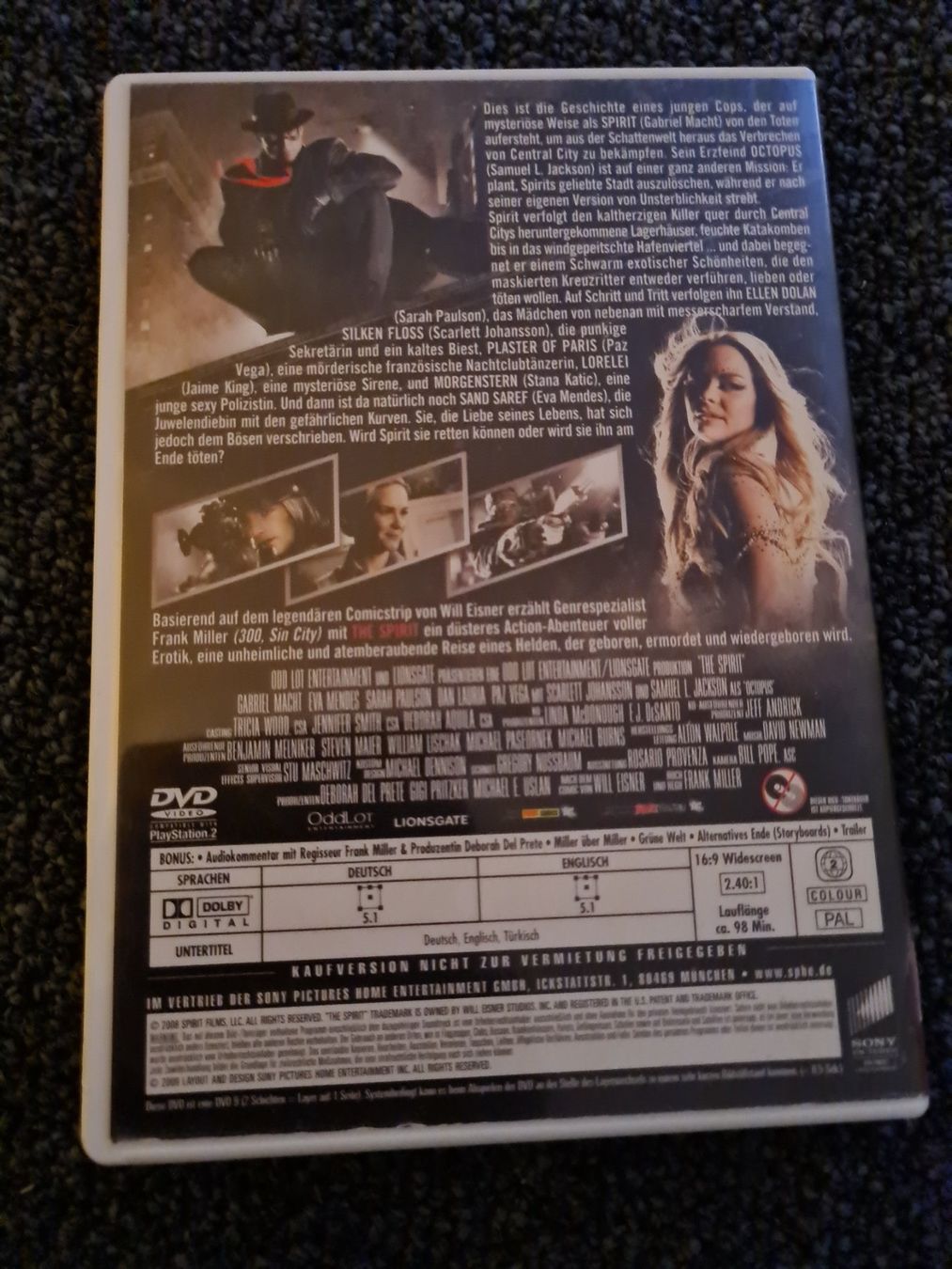Tutti i DVDs: THE SPIRIT(12635) – Usato da Ruswil venduto da M71 1