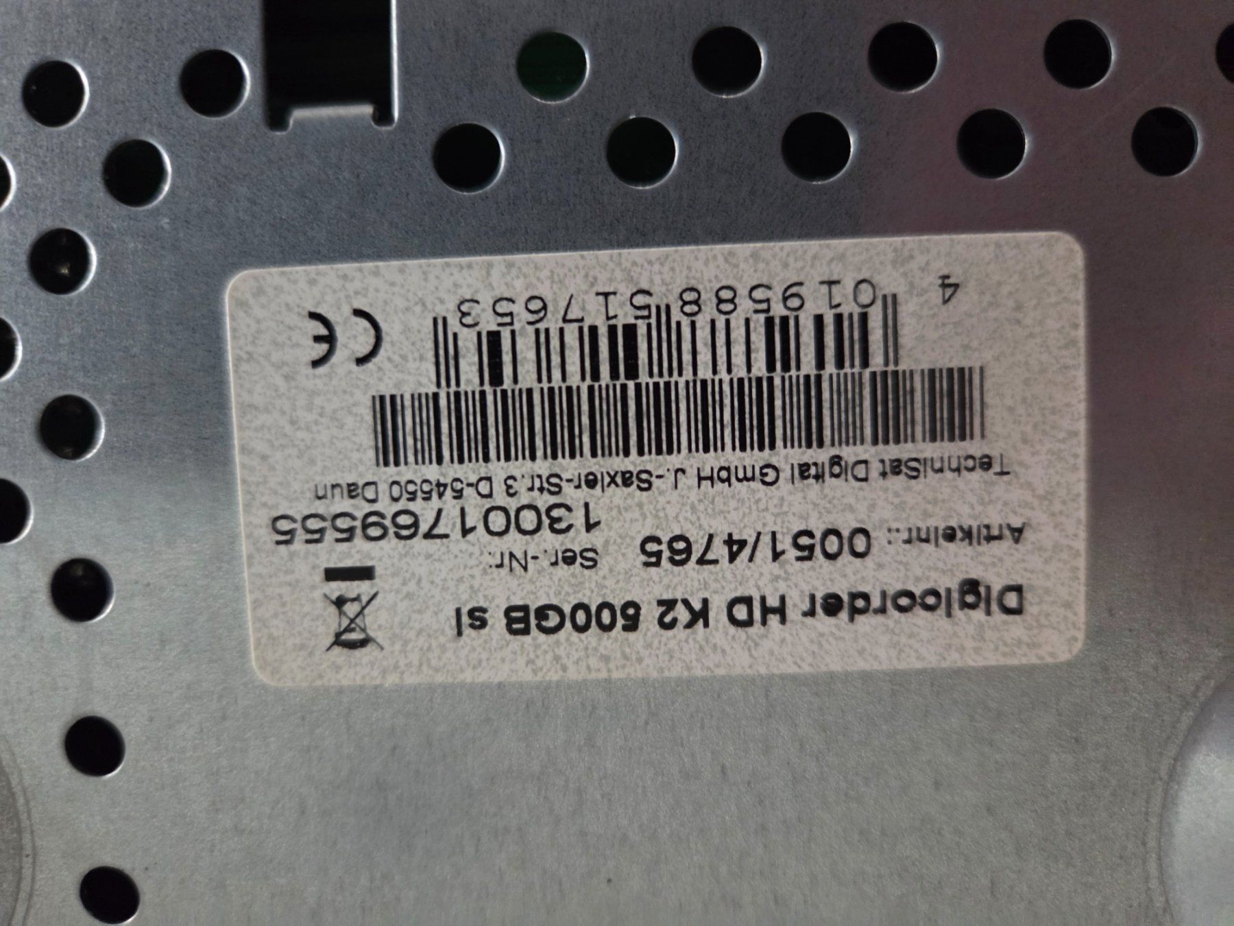 Technisat Ricevitori: Technisat HD K2 Kabel Receiver Digital 500 GB Festplatte – Usato da kaiseraugst venduto da Yohe 4