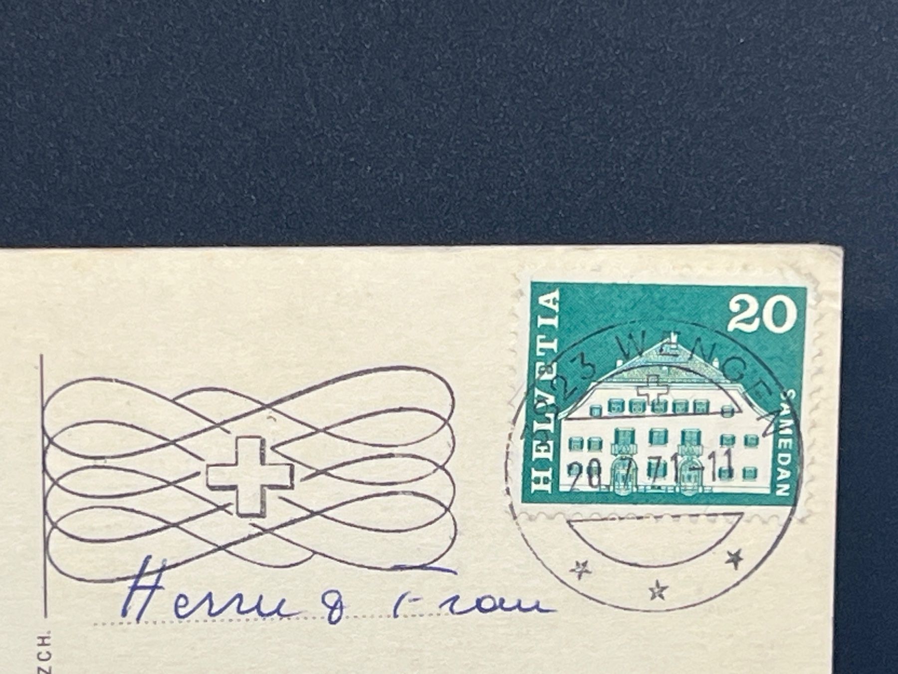Cartoline postali: Wengen, Sommer- und Winterkurort, Evang. Ref. Kirche – Usato da Widnau venduto da Brusi9 1