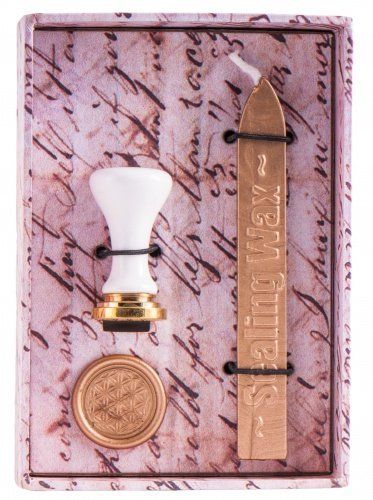 Stempel: Siegel-Set gold - Blume des Lebens – Neu und originalverpackt aus Mauren von Yeelen