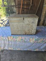 Vintage Metallkiste Werkzeugkiste Truhe Industriedesign 