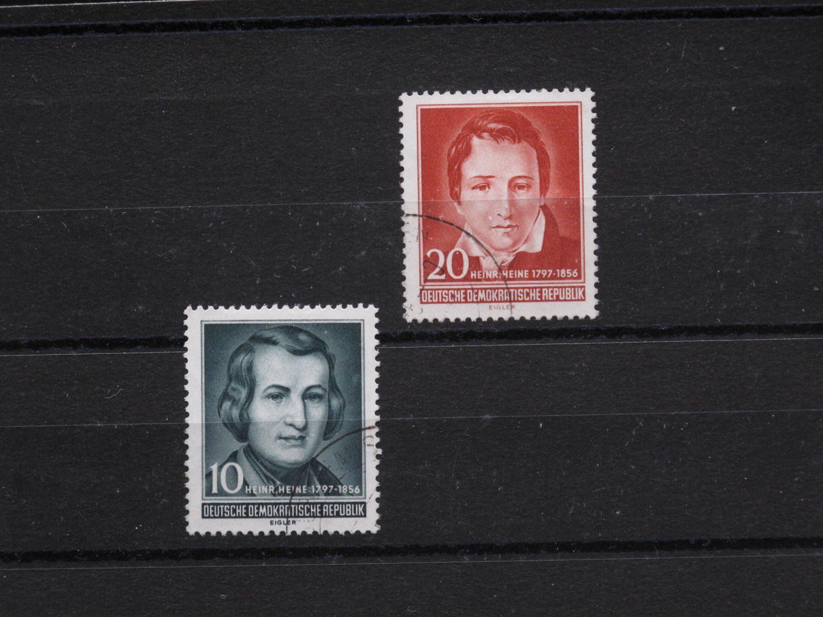 Tutti i francobolli: DDR 1956 Heinrich Heine gest. – Usato da Wil SG venduto da fva01