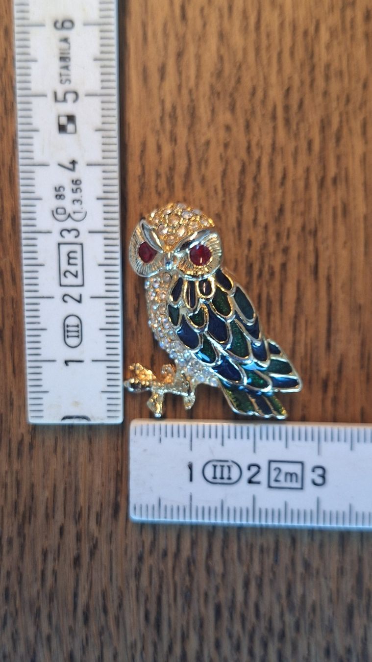 Spille & Fermagli: Vintage Eule Brosche, Strass, Schmuck, Herbst Accessoire – Usato da Ebmatingen venduto da Tschiipii 4