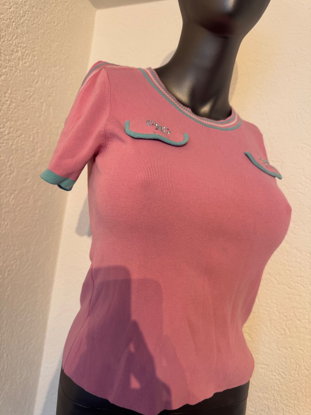 Top: Herbst Sommer Top mit Schmucksteinen Gr S – Usato da Frenkendorf venduto da Style365 2