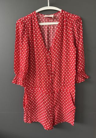 Ba&sh red floral jumpsuit in Size 0 (XS-S)