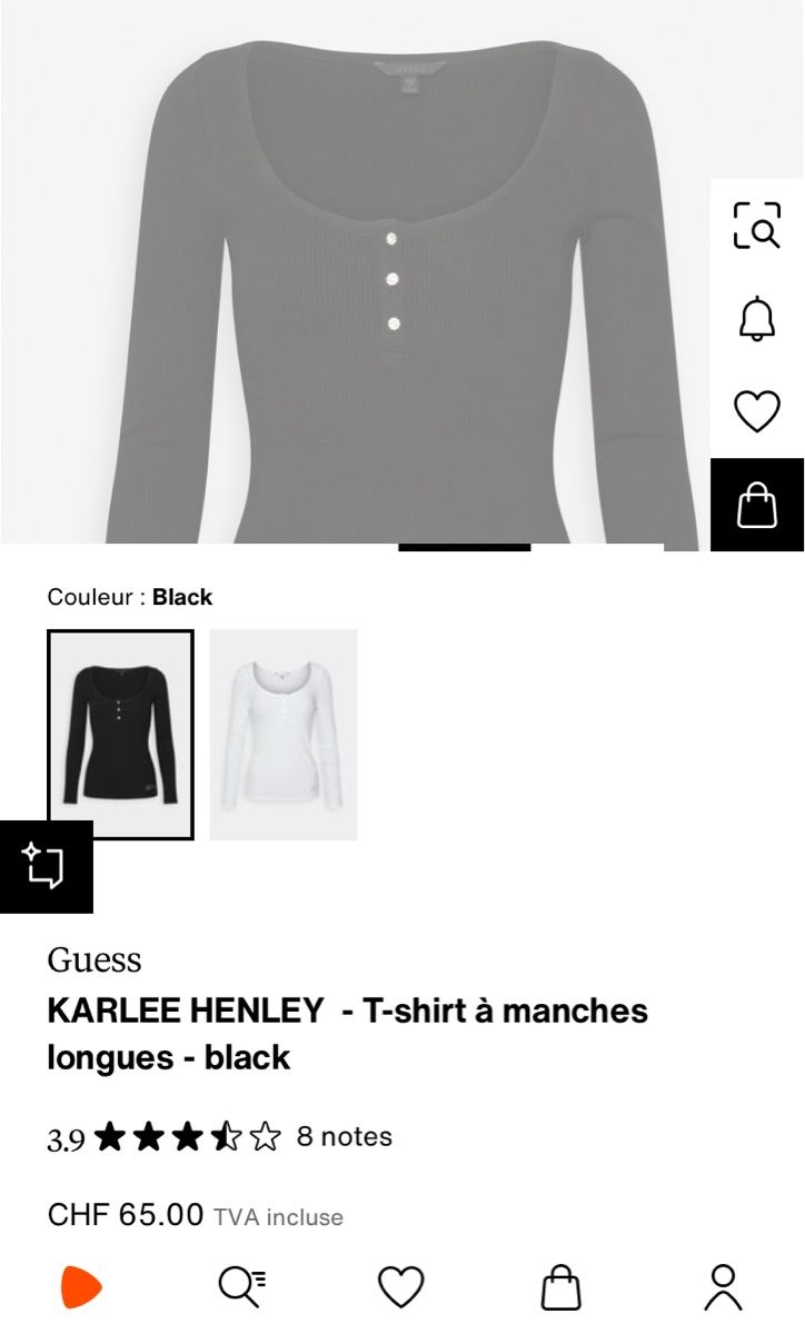 Guess Tops: GUESS Henley Sparkle Oberteil Pull mit Strass – Neu (gemäss Beschreibung) aus Givisiez von dor_xb9k 6