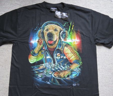 T-Shirt - DJ DOG - Neu - Grösse: M - 100% Baumwolle