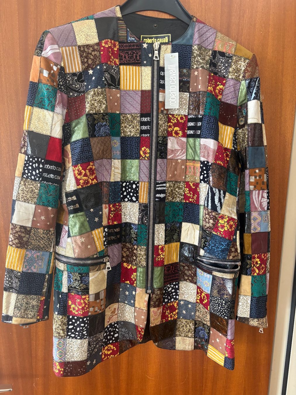Roberto Cavalli Jacken: Roberto Cavalli Vintage 90s Patchwork Lederjacke M — Zertifi – Gebraucht aus Basel von kia_wlc2 2