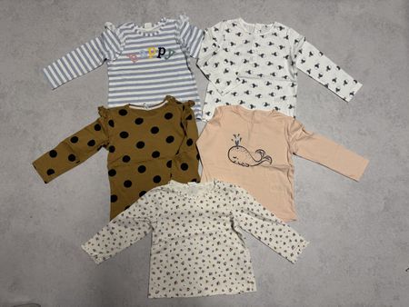 5 Langarmshirts, Gr. 86 / Oberteile