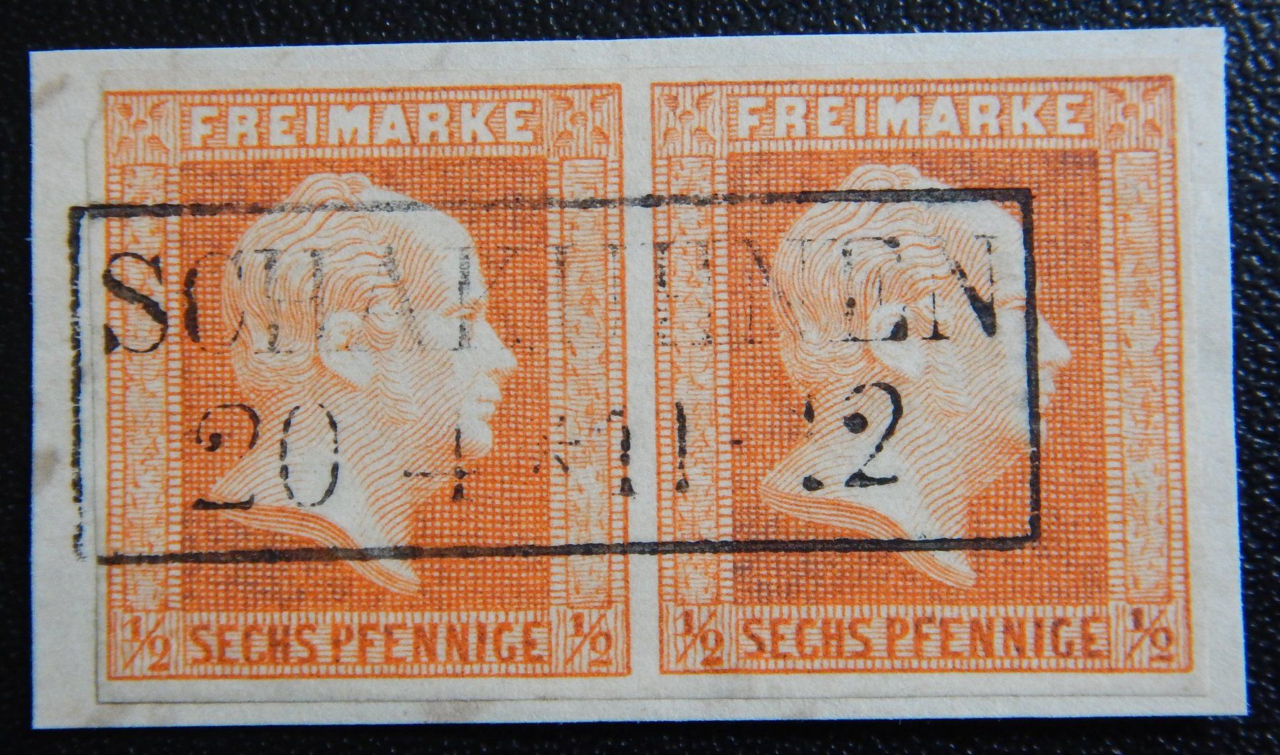 Alle Briefmarken: Preussen Kat. 13a gest. 1859 Kat. 450 Euro – Gebraucht aus Zürich von Muehlekauf