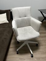 Bürostuhl Mikrofaser beige/weiss