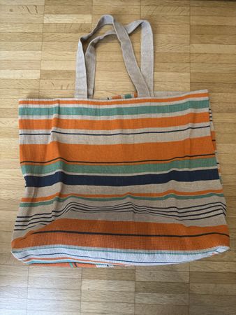 Borsa da spiaggia a righe VICHY, capiente e colorata!