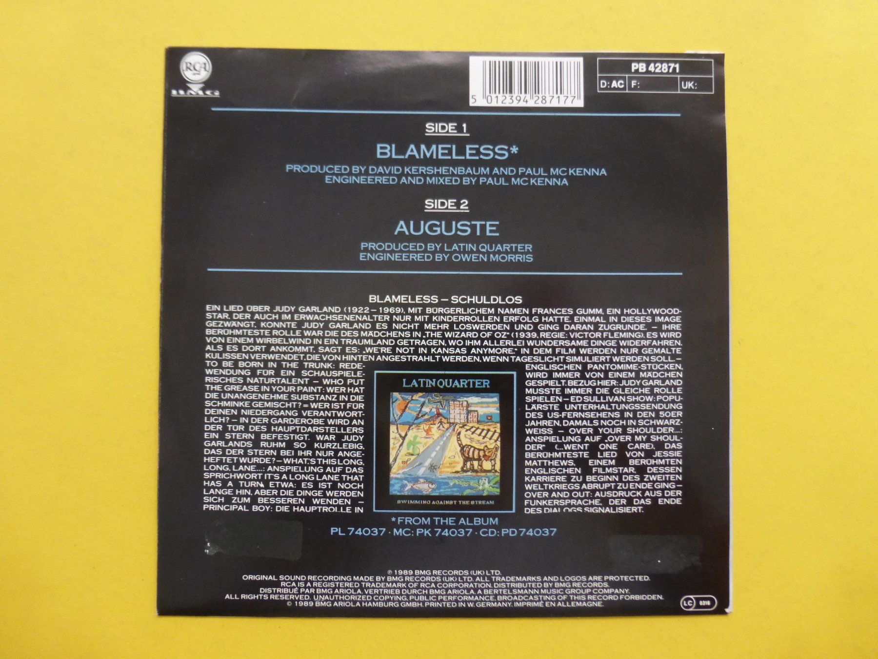 Dischi in vinile: Latin Quarter – Blameless – Usato da Zürich venduto da Swiss57 1